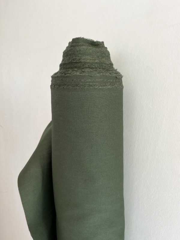 Lino Verde Musgo - rollo 50 mts